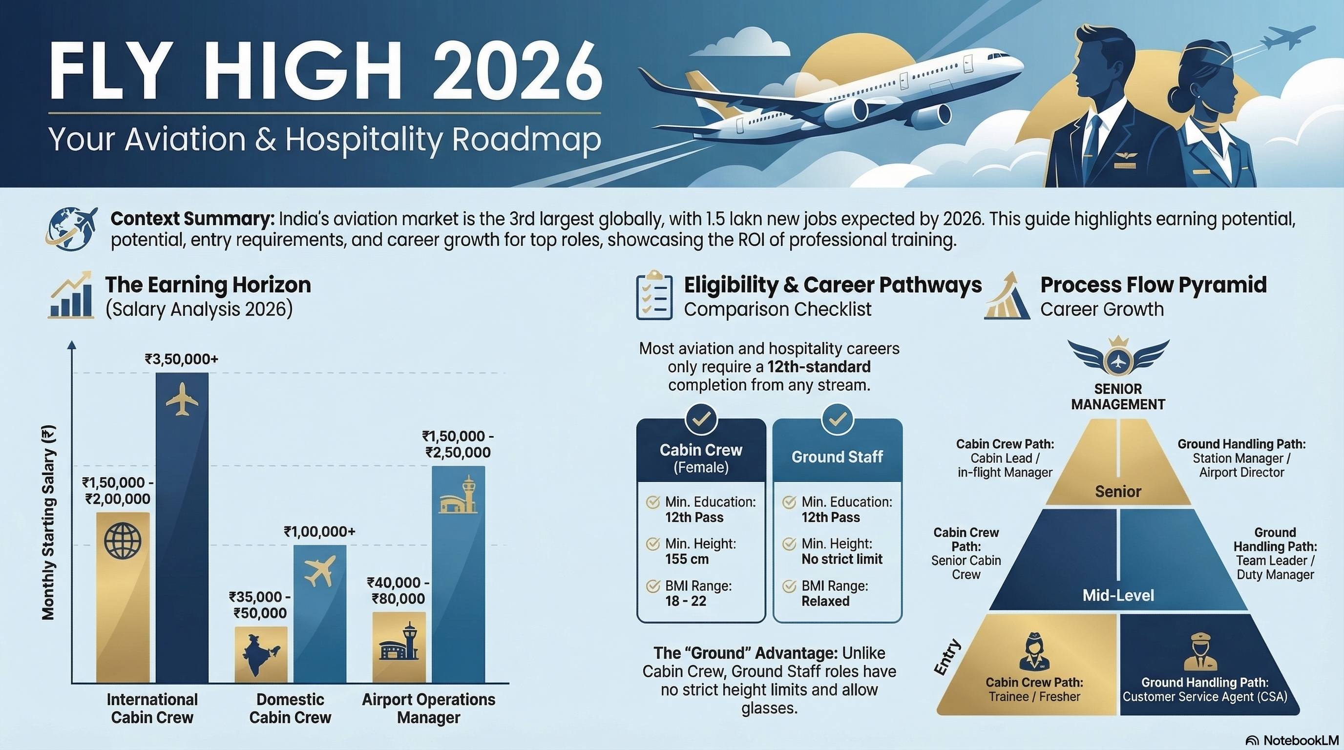 Aviation Management Career Options in India 2026: Complete Guide to Airport & Airline Jobs - Wings Institute Ground Staff guide